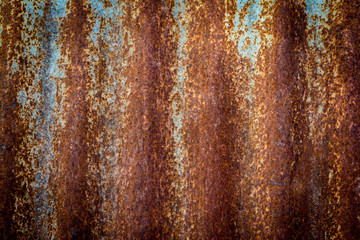 Naklejka premium Closeup Rusted galvanized iron plate, texture background