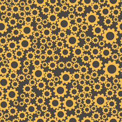 Gear wheel seamless pattern background