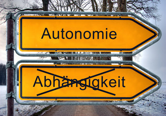 Strassenschild 4 -Autonomie