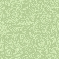 Seamless abstract floral pattern or olive background