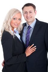 Business Paar am Arbeitsplatz Porträt