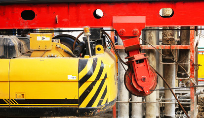 Building site and excavator