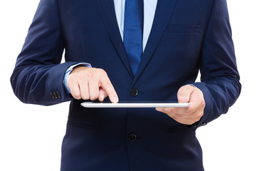 Businessman using digital tablet