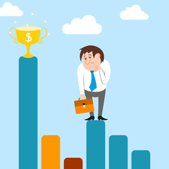 Businessman character has difficulties with career