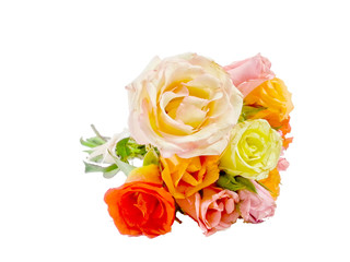 bouquet of roses isolated on white background