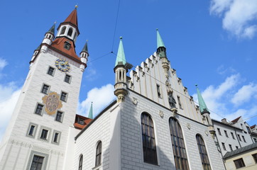 Obraz premium Altes Rathaus, ancien hôtel de ville, Munich