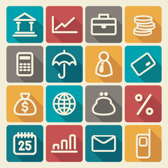 Finance and Banking icons set