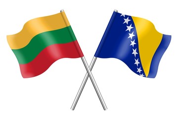 Flags : Lithuania and Bosnia-Herzegovina