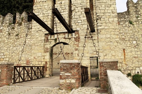 Old Castle Door And Drawbridge