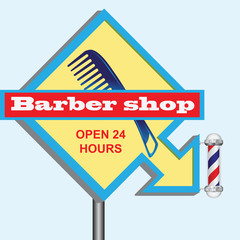 Fototapeta premium Signboard hairdresser