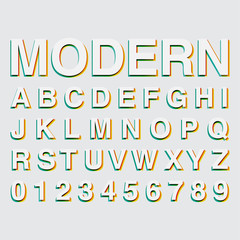 alphabetic fonts and numbers