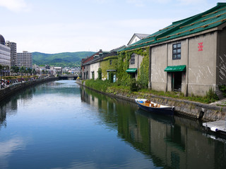Fototapeta premium Otaru canal in summer - Hokkaido, Japan
