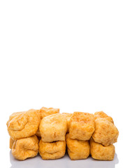 Bean curd tofu over white background