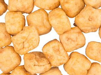 Bean curd tofu over white background