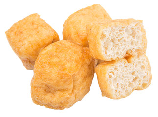 Bean Curd Tofu Over White Background