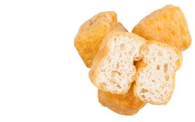Bean Curd Tofu Over White Background