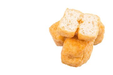 Bean Curd Tofu Over White Background