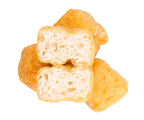 Bean Curd Tofu Over White Background