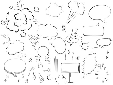 bubble collection sketch drawing vector