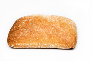 Fresh warm bun isolated on white background