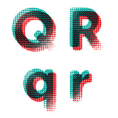 Vector raster spotted polka dot alphabet letters © Fifi