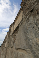 The ancient Roman city Pompei near Naples, buried under a layer 