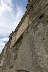 The ancient Roman city Pompei near Naples, buried under a layer 