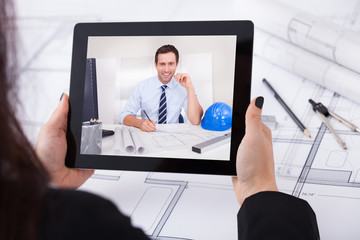 Architect Having Video Conference