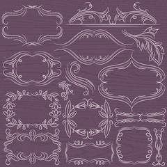 floral decorative borders, ornamental rules, dividers, vector