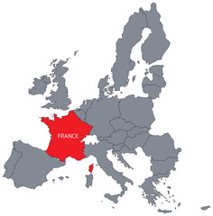vector mape of france