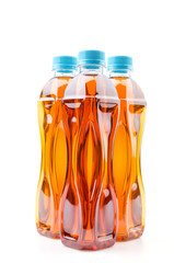 Tea bottle isolated white background