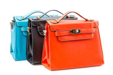 Handbag isolated white background