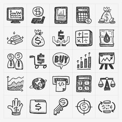 doodle financial icons