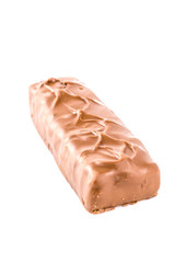 Chocolate bar isolated white background