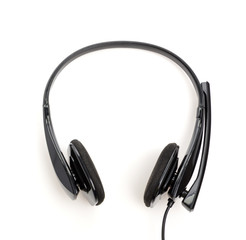 Headphone isolated white background