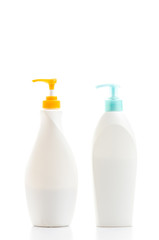 Plastic bottle isolated white background