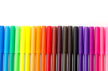 Color pen isolated on white background