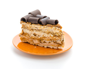 Coffee cake isolated on white background