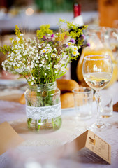 Wedding table decoration