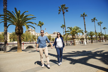 Tourist couple in the city