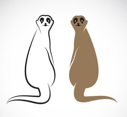 Vector image of an meerkat