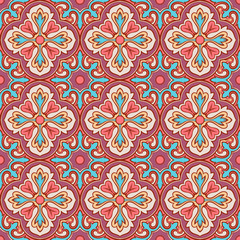 retro pattern with flowers