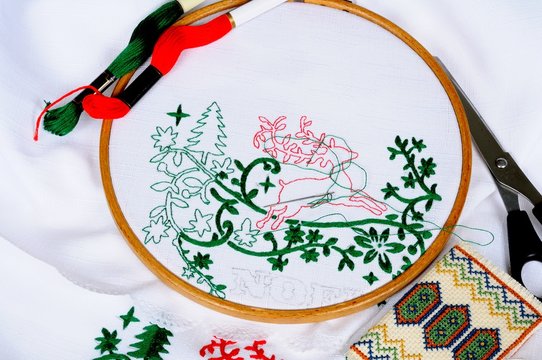 Christmas embroidery © Arena Photo UK