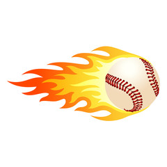 Flaming baseball - 64017365