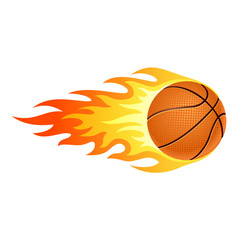 Flaming basketball - 64017388