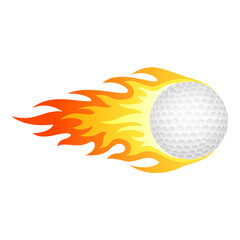 Flaming golf ball - 64017390