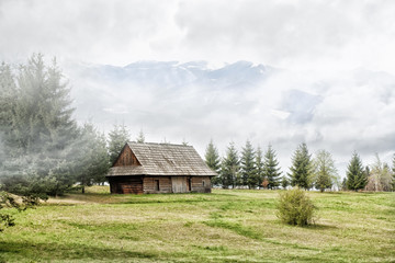 Fototapeta premium Old cottage in the mountains