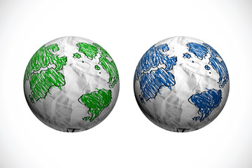 symbols of the planet Abstract 3d sphere illustration for your d