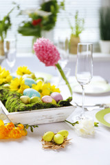 Beautiful holiday Easter table setting