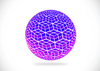 Abstract 3d sphere illustration for your design